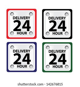 Delivery Service 24 hours. Vector