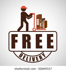 delivery service books design, vector illustration eps10 graphic 