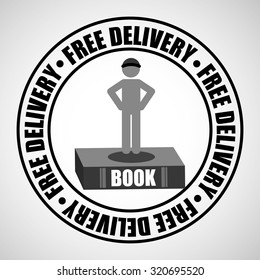 delivery service books design, vector illustration eps10 graphic 