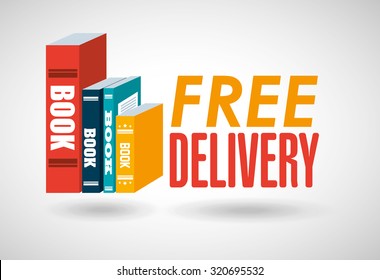 delivery service books design, vector illustration eps10 graphic 