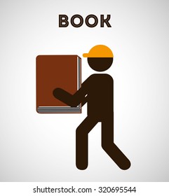 delivery service books design, vector illustration eps10 graphic 