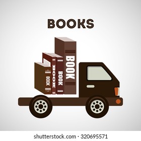 delivery service books design, vector illustration eps10 graphic 