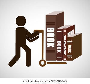 delivery service books design, vector illustration eps10 graphic 