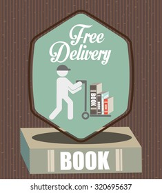 delivery service books design, vector illustration eps10 graphic 