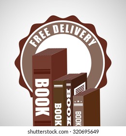 delivery service books design, vector illustration eps10 graphic 