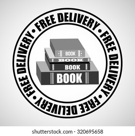 delivery service books design, vector illustration eps10 graphic 