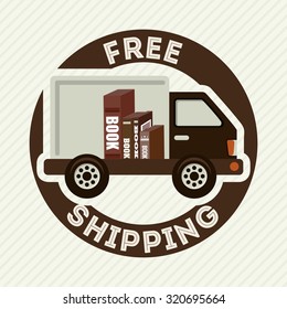delivery service books design, vector illustration eps10 graphic 