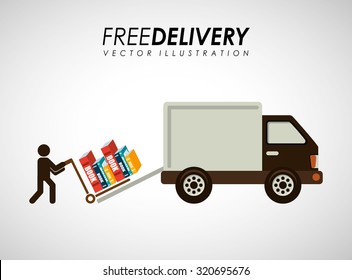 delivery service books design, vector illustration eps10 graphic 