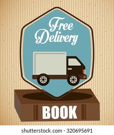 delivery service books design, vector illustration eps10 graphic 