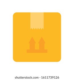 delivery service with box package isolated icon vector illustration design