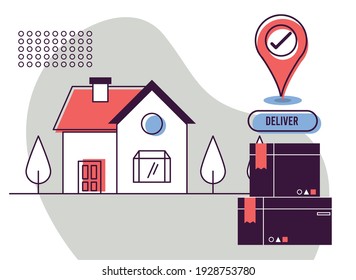delivery service boxes and home