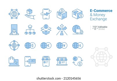 Delivery Service, Delivery Boxes, shipping, logistics, Online Shopping, E-commerce, Drone Delivery, editable stroke