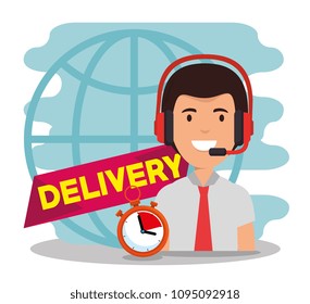 delivery service with call center agent