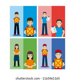 Delivery service cards