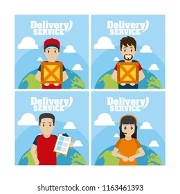 Delivery service cards