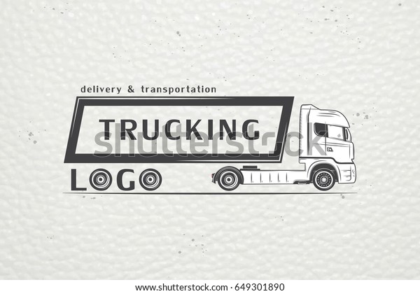 Delivery service. Cargo transportation and\
logistics. Freight Solutions. Trucking Logo Detailed. Typographic\
labels, stickers, logos and\
badges.