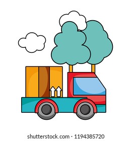 Delivery service cartoon