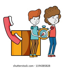 Delivery service cartoon