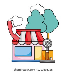 Delivery service cartoon