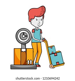 Delivery service cartoon