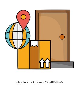 Delivery service cartoon