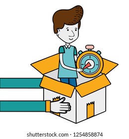 Delivery service cartoon