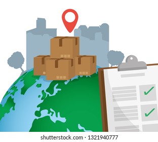 delivery service cartoon