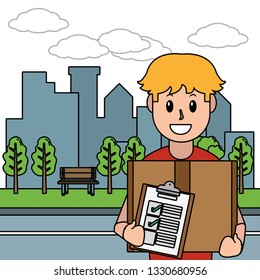 delivery service cartoon