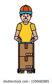 delivery service cartoon