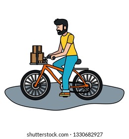 delivery service cartoon