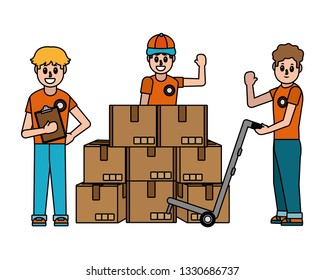 delivery service cartoon