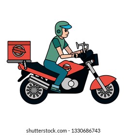 delivery service cartoon