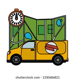 delivery service cartoon