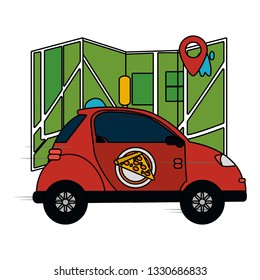 delivery service cartoon