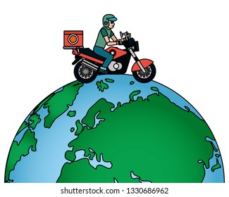 delivery service cartoon