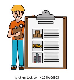 delivery service cartoon