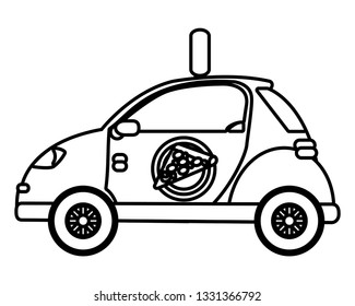 delivery service cartoon