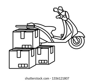 delivery service cartoon
