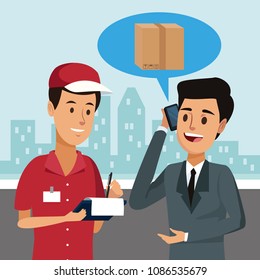 Delivery service at city
