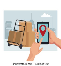 Delivery service at city