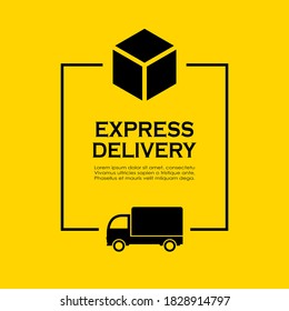 Delivery service company information texbox, template for your design