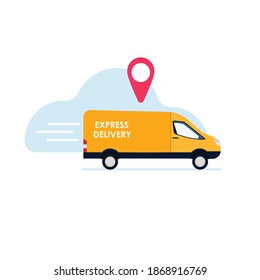 Concepto de servicio de entrega para aplicaciones, web. Van cumpliendo una orden. Ilustración vectorial en estilo plano de caricatura.