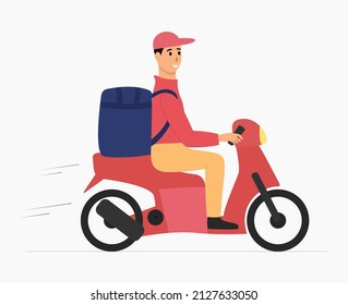 Delivery service concept. Delivery service on the way. For landing page