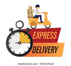 delivery service concept, online order tracking, delivery home and office. Express delivery icon for apps and website isolated on white background.
