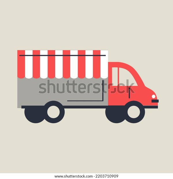 Delivery service concept, order tracking,\
delivery home and office. Delivery van. Express delivery services\
commercial truck. Flat vector\
illustration.