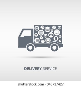 Delivery service concept. Vector illustration.