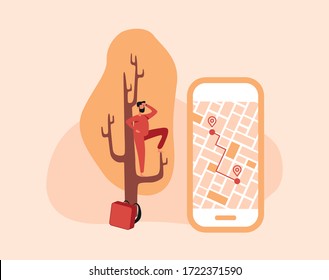 Delivery service courier background concept. Vector illustration.
