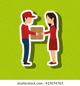 Delivery Service Design Stock Vector (Royalty Free) 415074763 ...