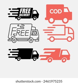 delivery service design truck, vector illustration graphic  background