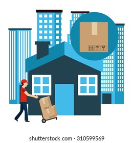 delivery service design, vector illustration eps10 graphic 